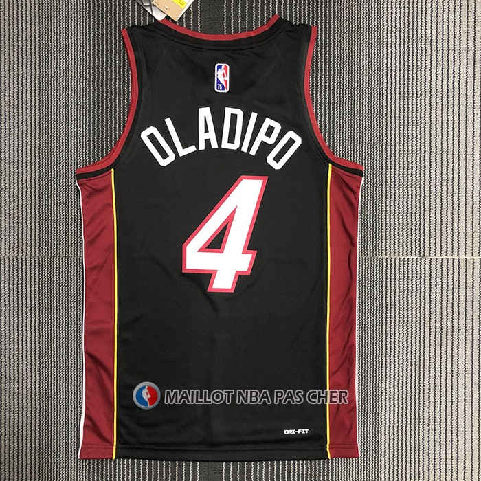 Maillot Miami Heat Victor Oladipo NO 4 Icon Noir